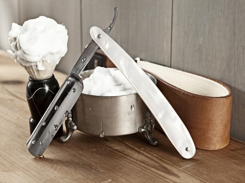 shave with a straight razor